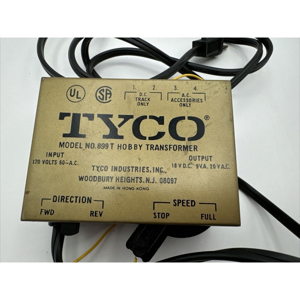 Tyco Model no. 899T Hobby Transformer‎ Model Train Vintage Untested